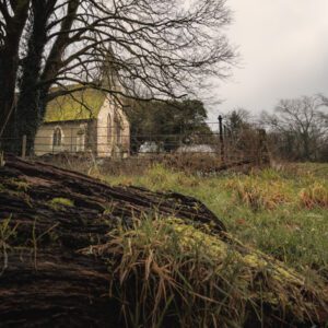 Fine art print of a chapel - Sentinel of the Snowdrops