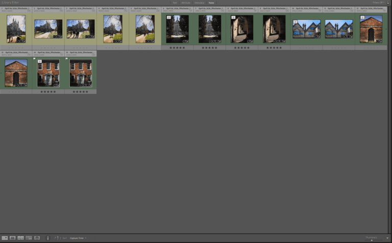 Lightroom library organisation screenshot - getting organised in Photography.